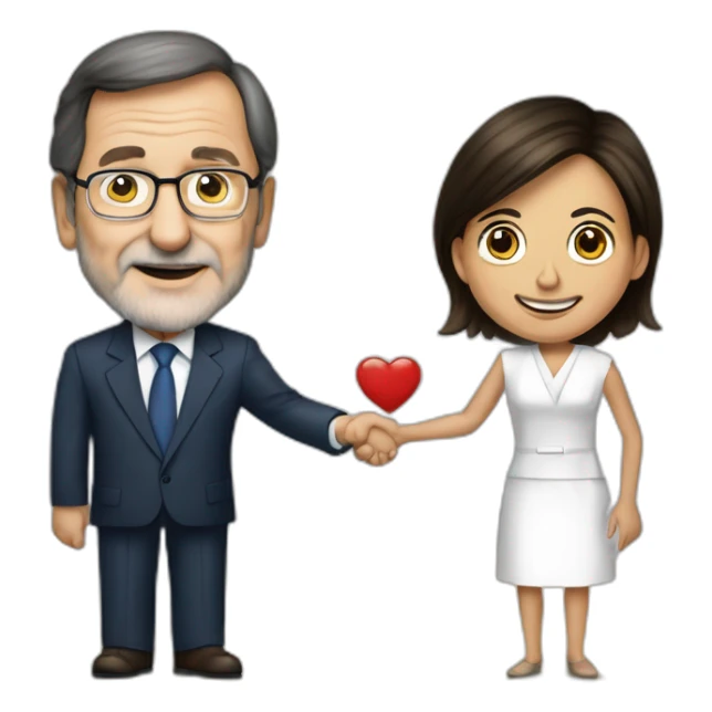 Isabel Diaz Ayuso meeting Mariano Rajoy sticker