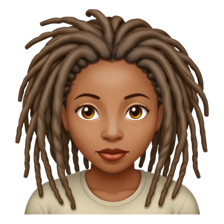 Black woman with locs delicious  sticker