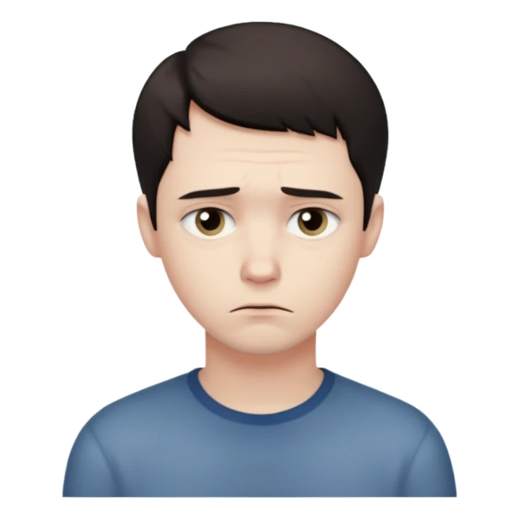 sad man light sticker