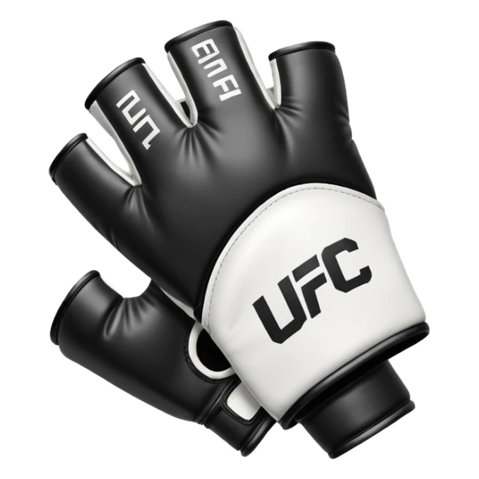 Black and white UFC mma Glove sticker