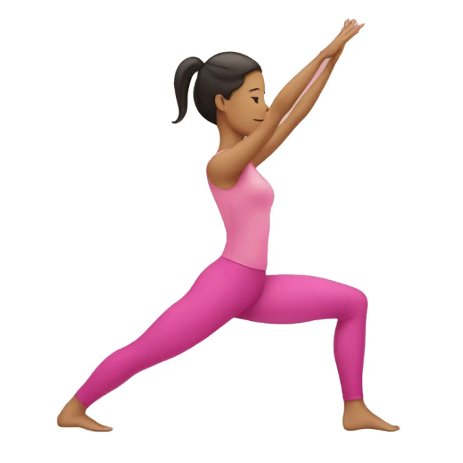 pilates girl in pink pilates pose asia sticker