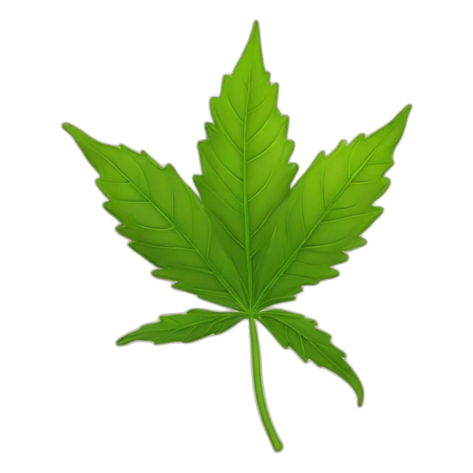 Une feuille de canabis qui fume du canabis sticker