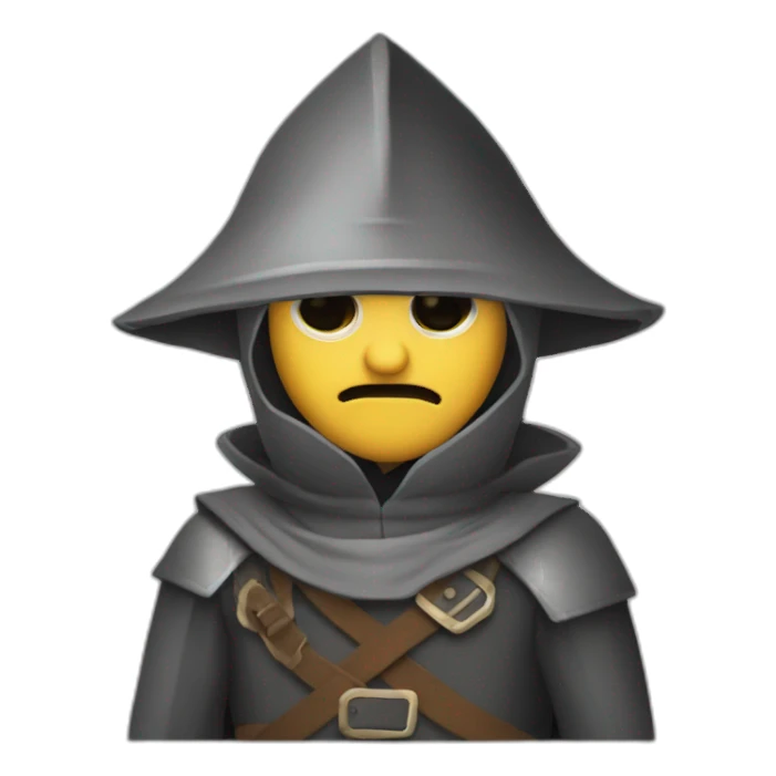 medieval evil spy in the act of infiltrating sticker