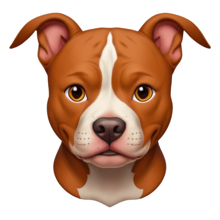 very tattoed pitbull dog with red hair sticker