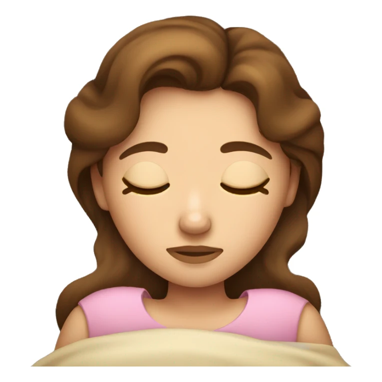 brown hair girl sleeping sticker