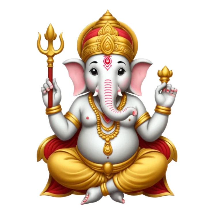 a ganesh sticker classic out lines and peancle art sticker