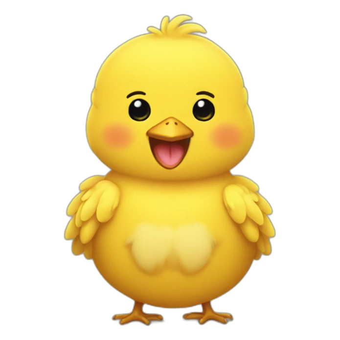 yellow-chick-smile-cute-on the shouluder sticker
