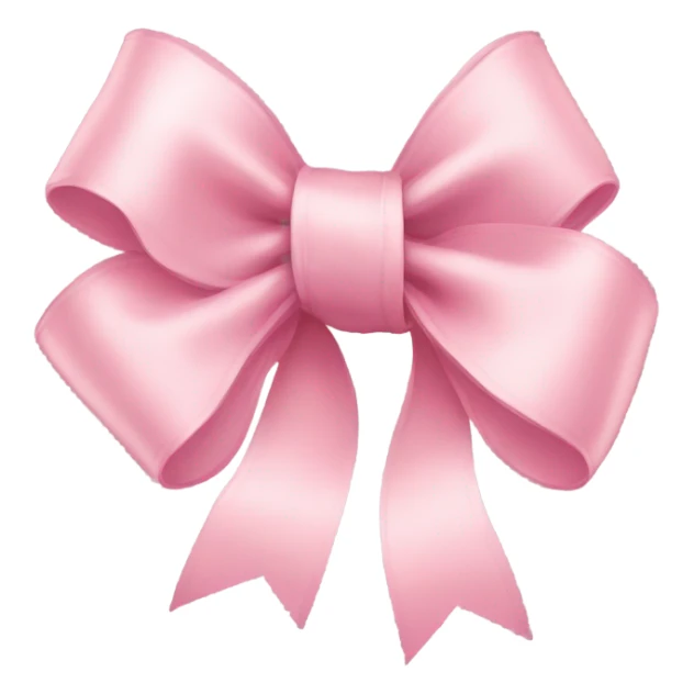 light pink ribbon bow sticker