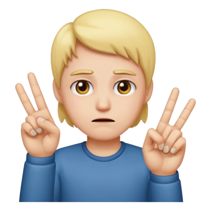 Sad face with middle fingers up sticker