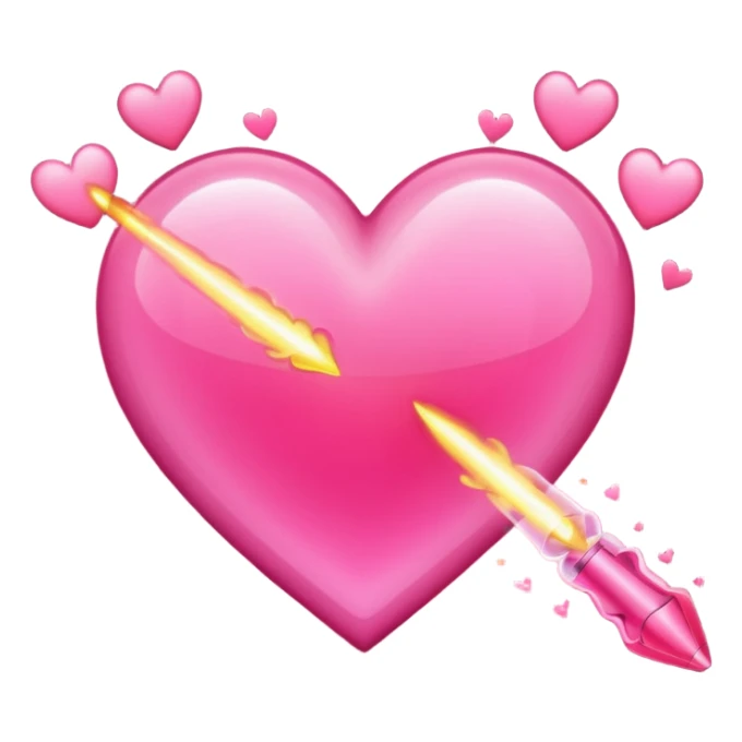 shooting hearts instead of stars sticker