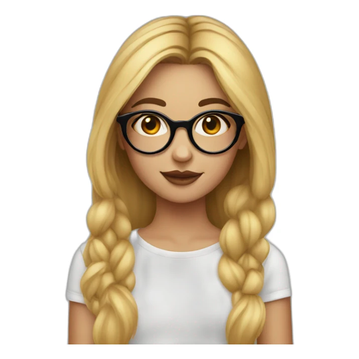 girl-with-round-glasses-and-makeup sticker