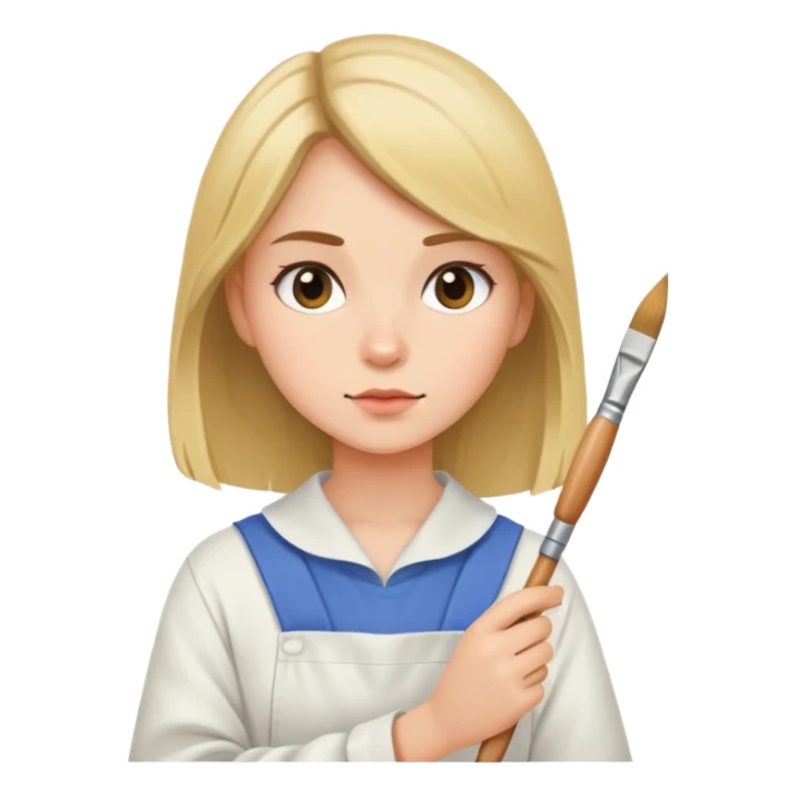 Painter girl sticker