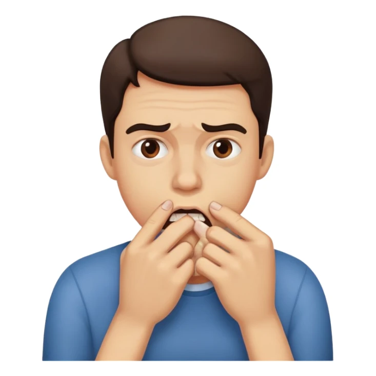 biting nails fear of stds sticker