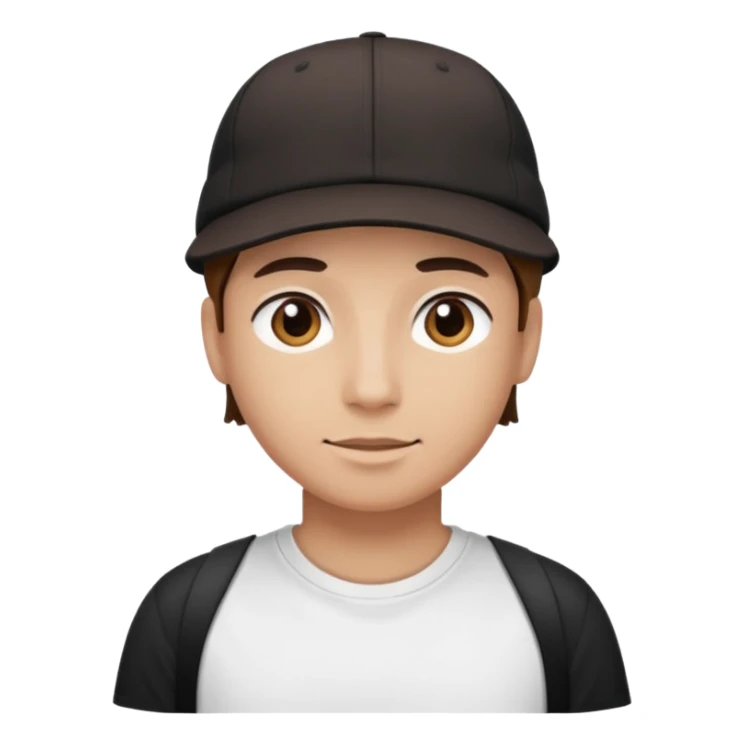Creme un emoji con gorra hacia tras como cholo sticker