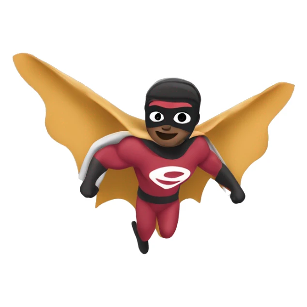 cassava superhero flying with G icon and pastl color sticker
