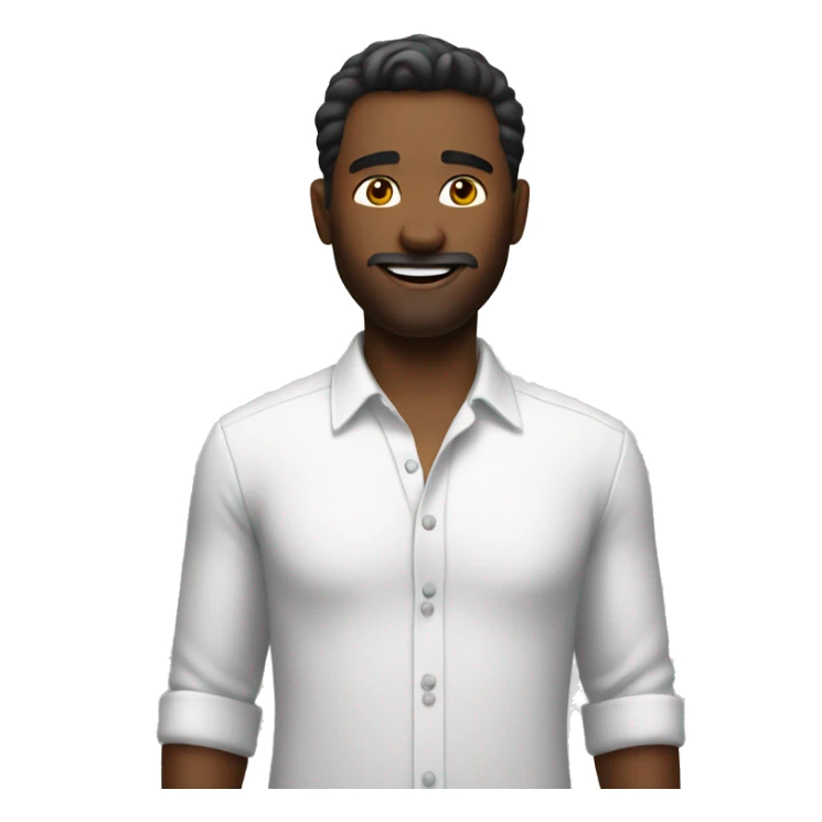 blurry solo male in white shirt sticker