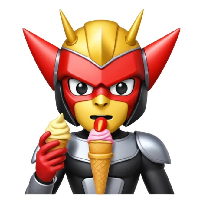 Goldorak qui mange une glace sticker