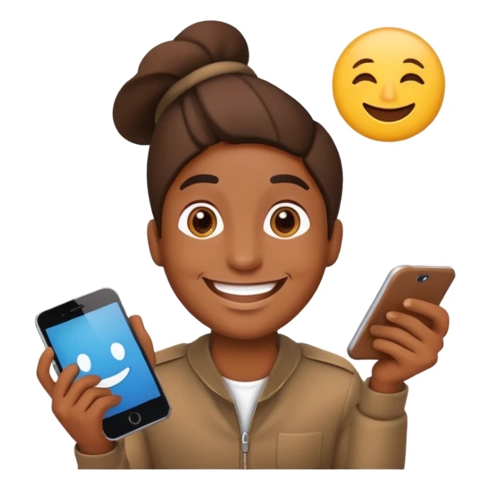 Emoji famoso firmando autógrafos sticker