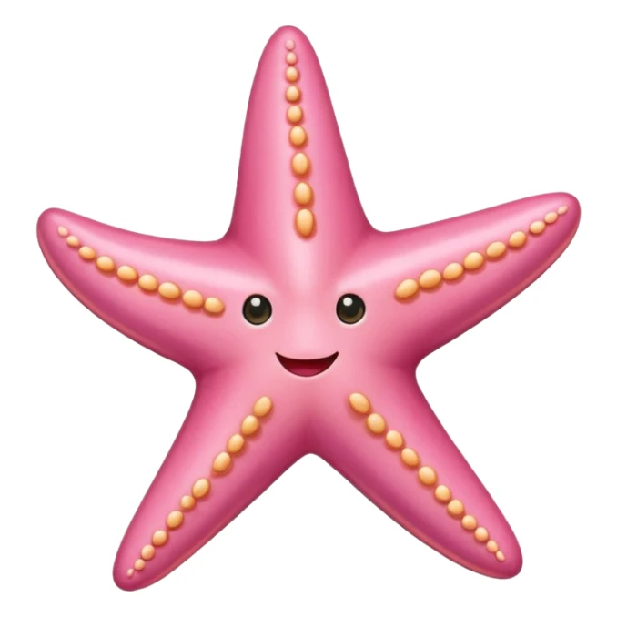 Un émoji étoile de mer rose sticker