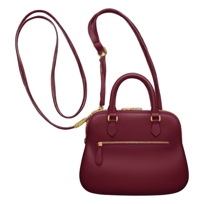 realistic burgundy prada purse   sticker