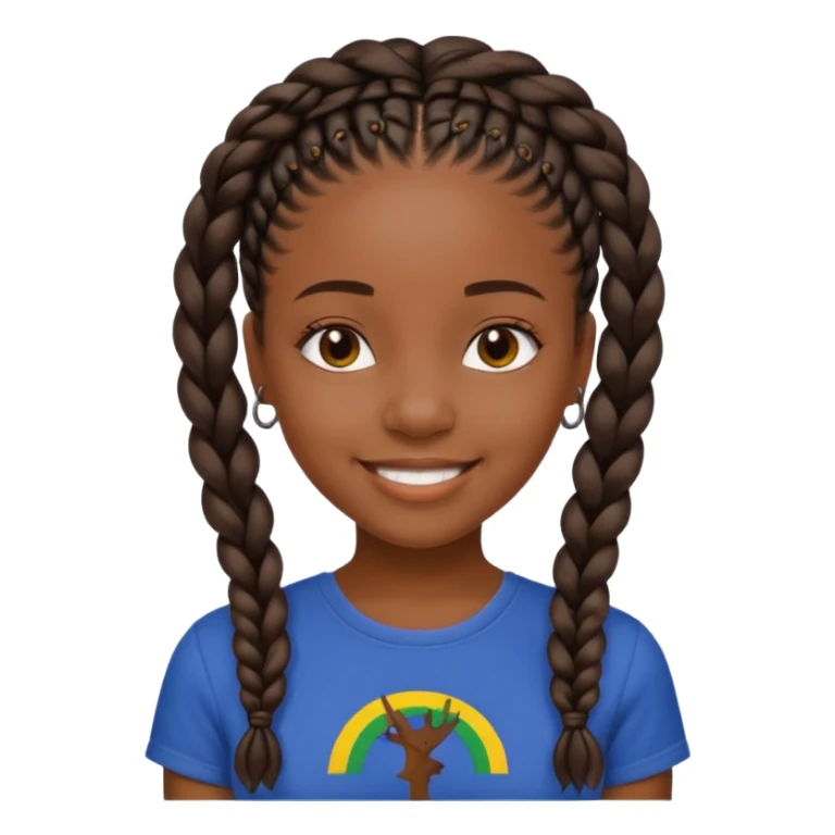 Juneteenth black girl braids sticker