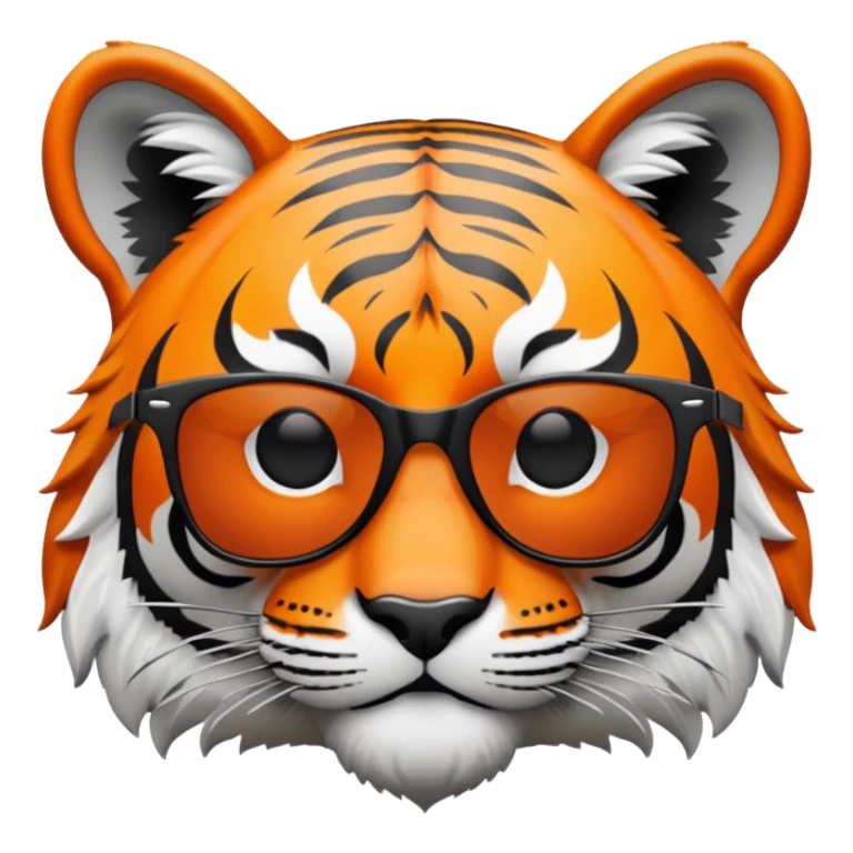 tiger head with dark lens wayfarer sunglasses sticker