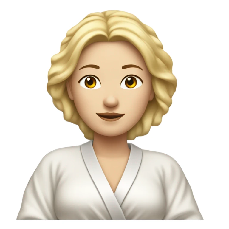 White skin Blonde woman relaxed spa sticker