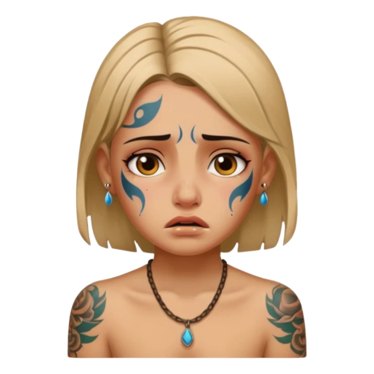 babylon ancient cry girl with tatooed sticker