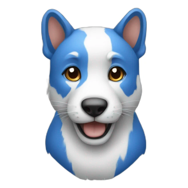 animal blue-white checkerboard color sticker