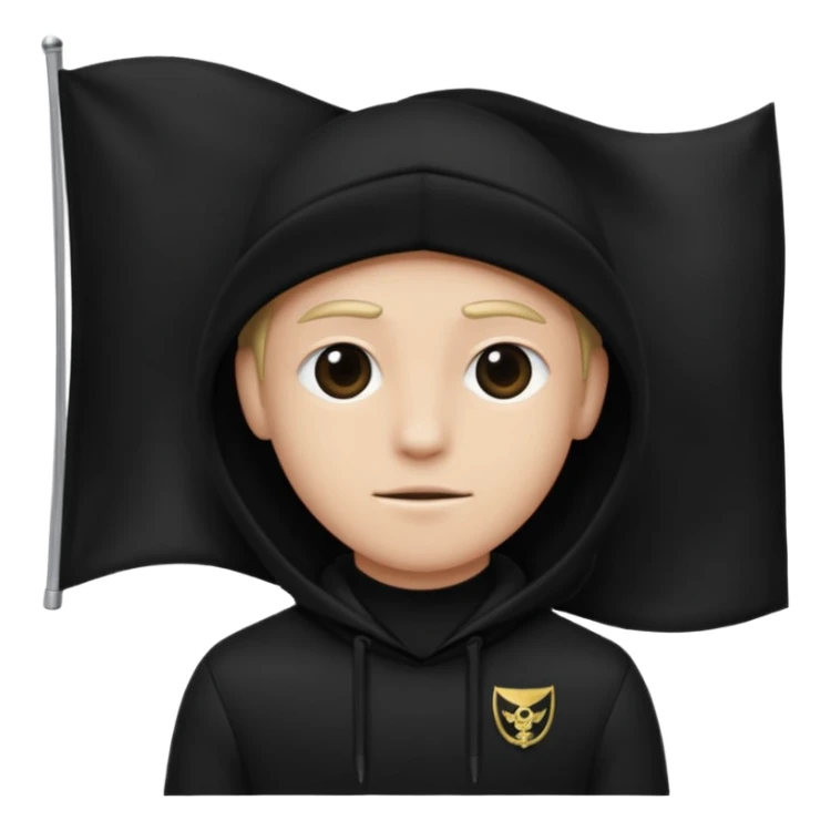 natos y waor bandera negra sticker