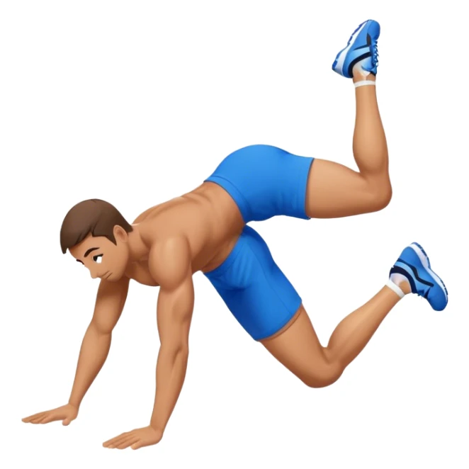 glute-bridges-exercise guy with blue shorts  sticker