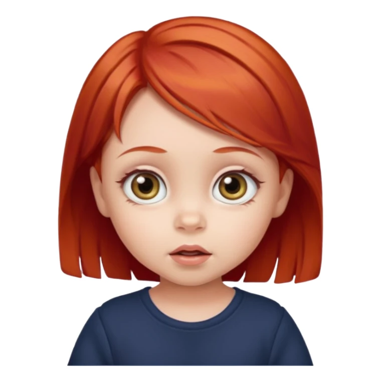 red hair baby girl big yes sticker