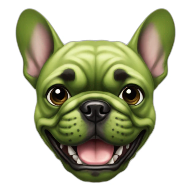 little-happy-French-bulldog-hulk sticker