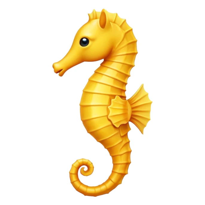 Yellow seahorse emoji sticker