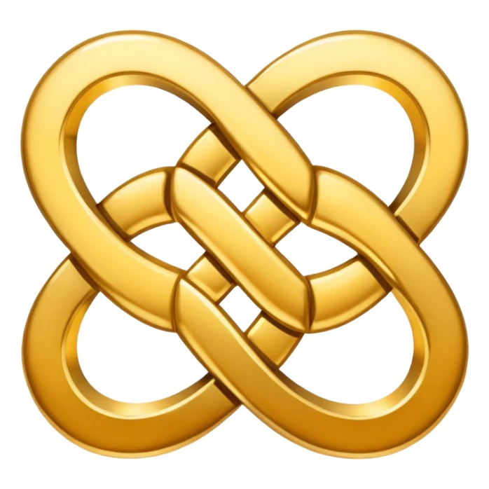 One infinity BOLD symbol made of gold sticker