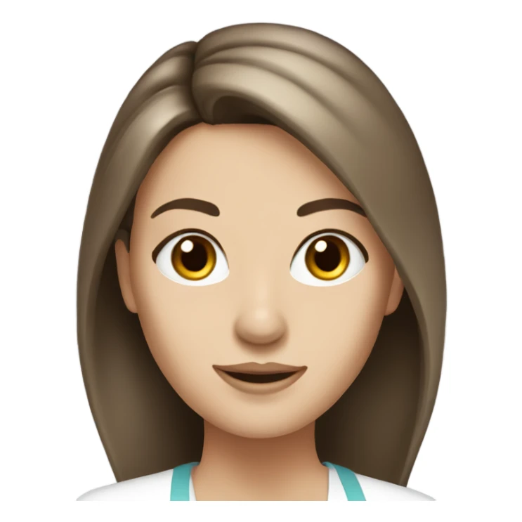 
dermatologist-cosmetologist with brown hair and white skin sticker