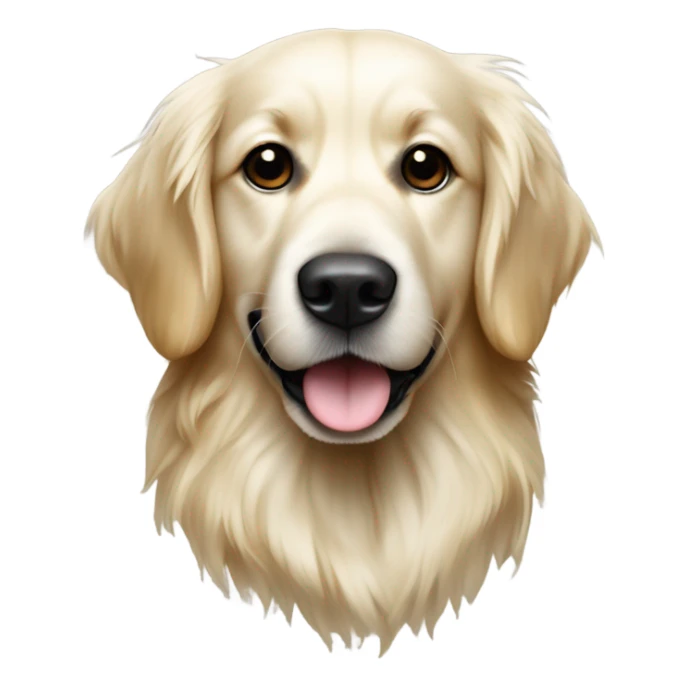 Golden retriver white with black mud stains sticker