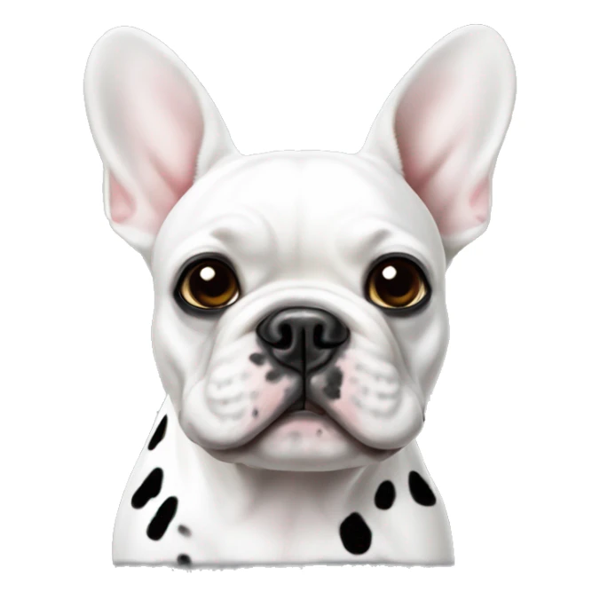 White French bulldog with black spots sticker