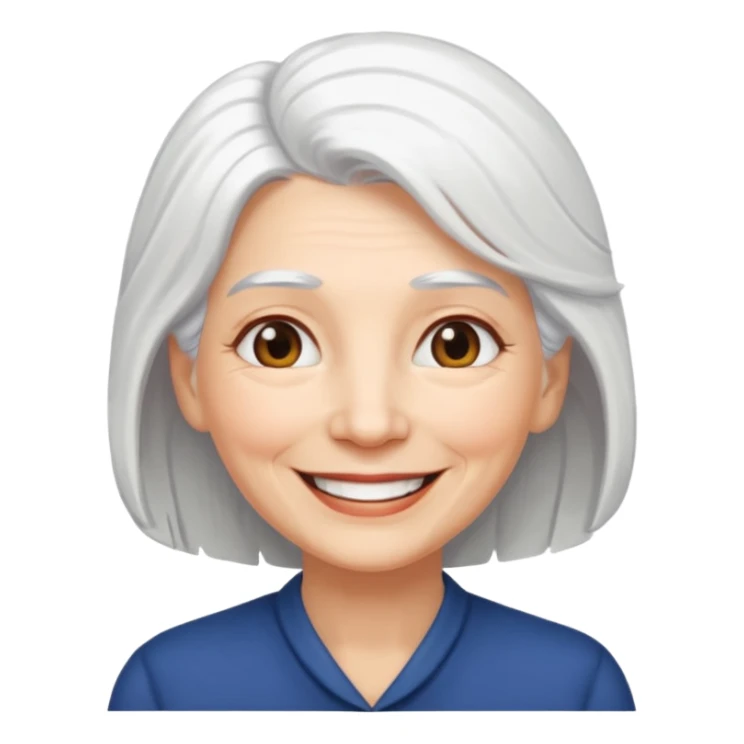 older woman with white hai  sticker