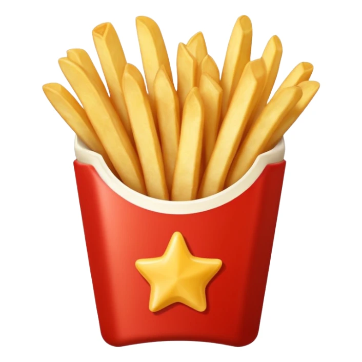 serving of french fries with mayo and ketchup sticker