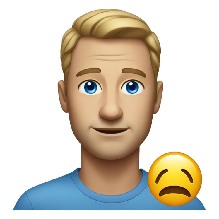 realistic portrait of a man blue eyes sticker