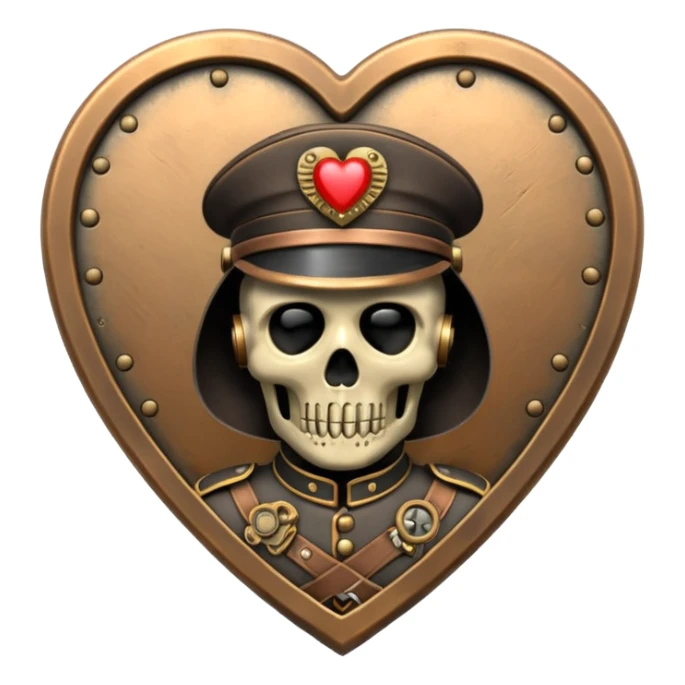 Death Korps Of Krieg Heart Steampunk Clone Army style love heart sticker
