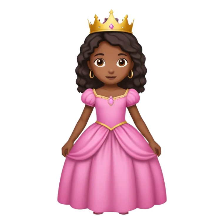 Black girl princess wearing all pink  sticker