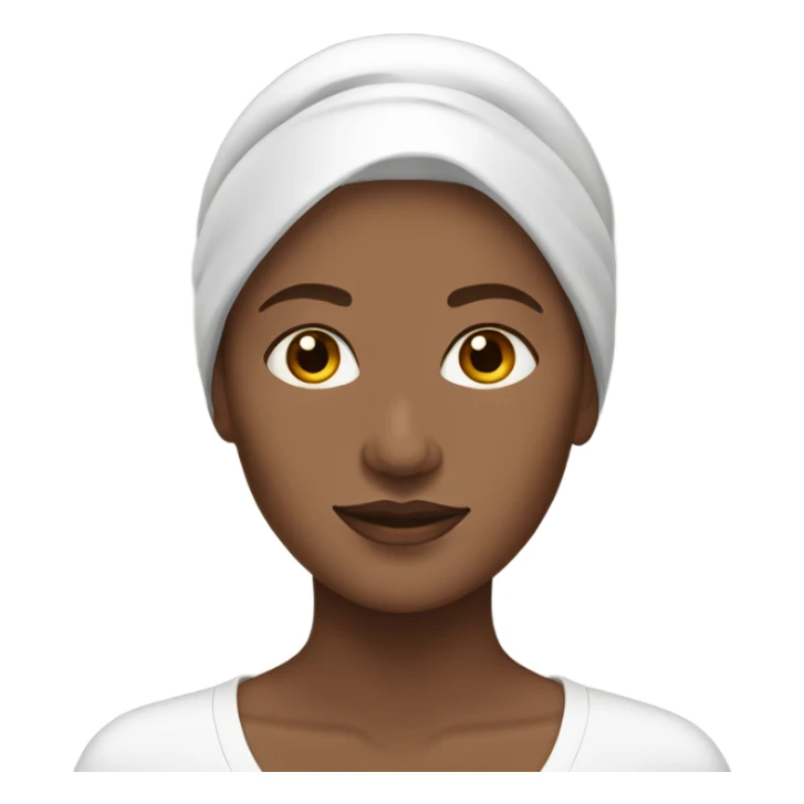 White woman with brown hair working at a spa  sticker