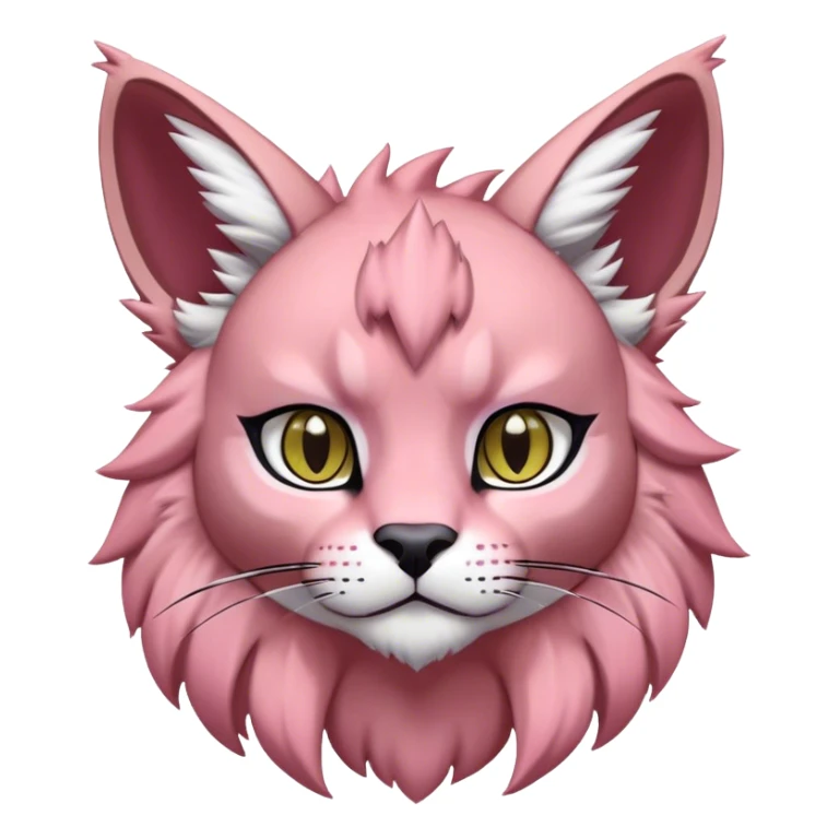 A pink lynx-caracal-fakemon-Digimon-creature-hybrid sticker