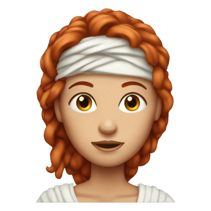 Female red hair mummy sticker