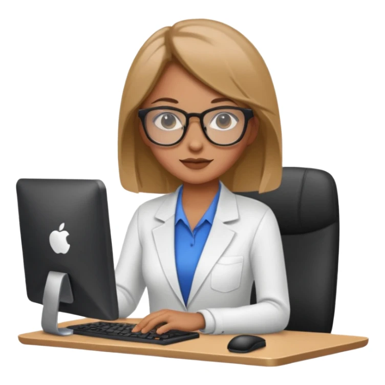 girl seo specialist on pc sticker