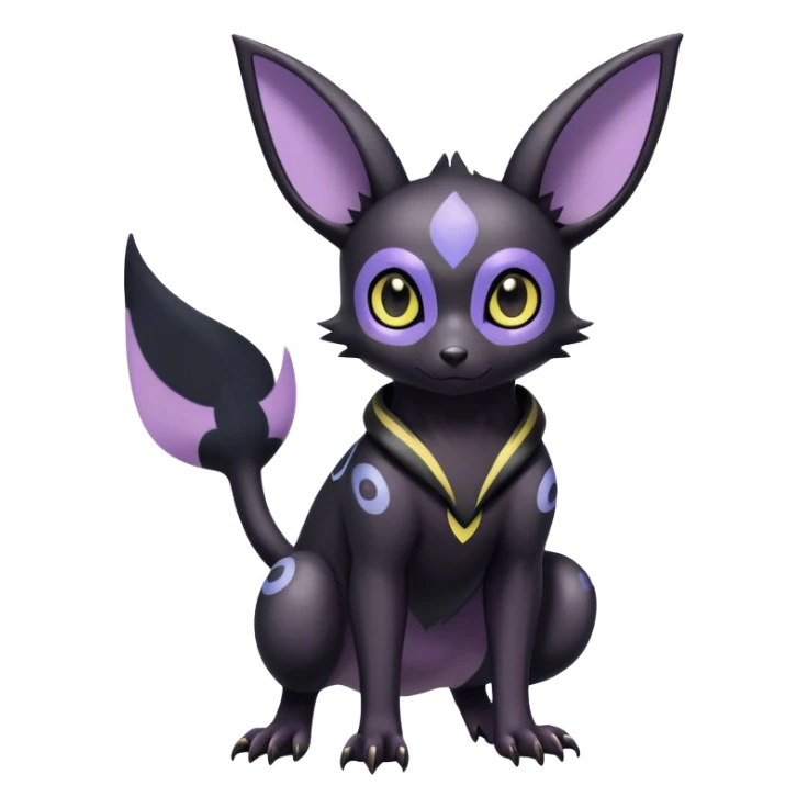 Noibat-Umbreon-hybrid, full body, special markings sticker
