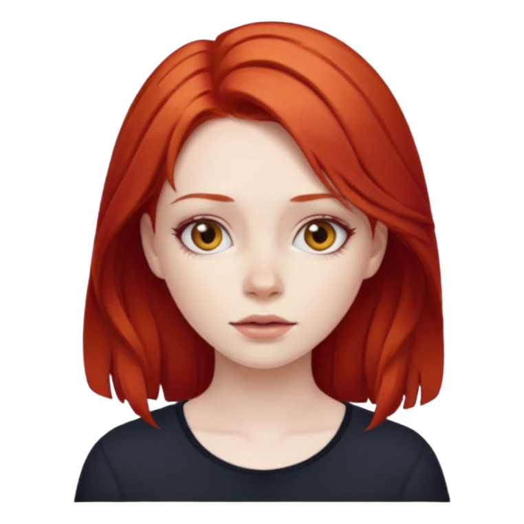 Girl with red hair  sticker
