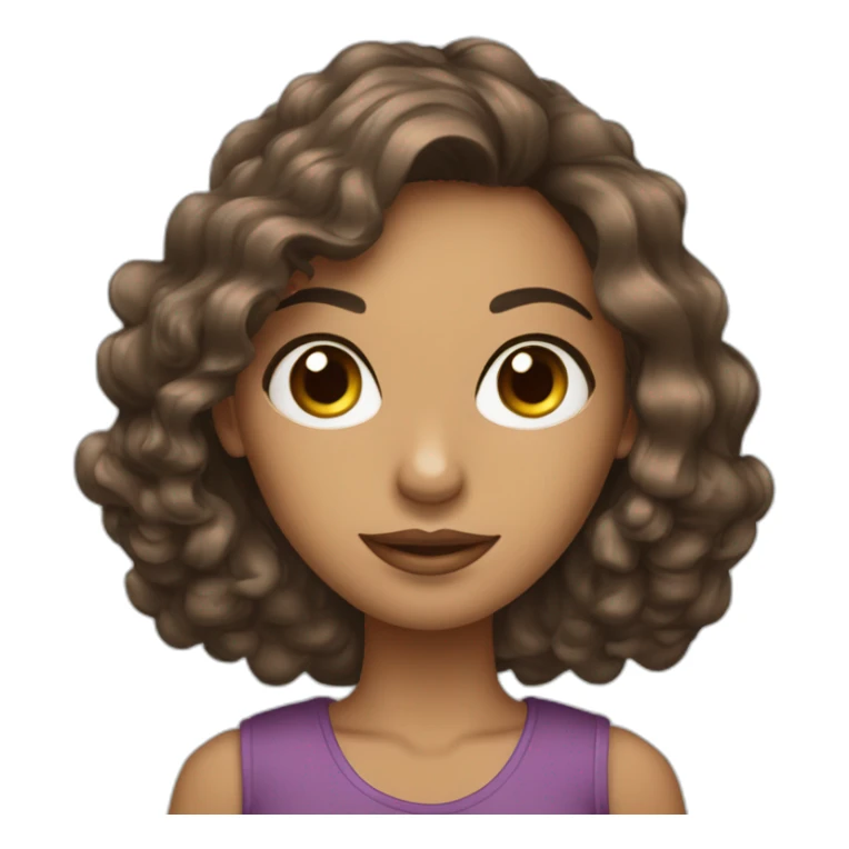 Uma mulher banca, Cercada de perfumes, de óculos, com cabelo liso castanho comprido.  sticker